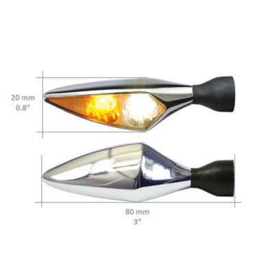 Cligno Kellermann (pce) RHOMBUS PL chromé/blanc avant droit homologé