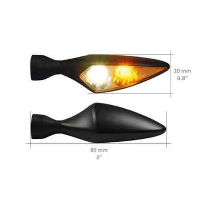 Cligno Kellermann (pce) RHOMBUS PL noir/blanc feux position homologé