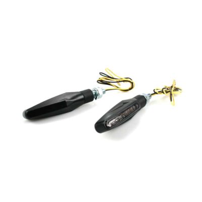 Clignos SHIN YO SKY LED (paire) noir-mat verre noir M8 62x21x25mm homologé