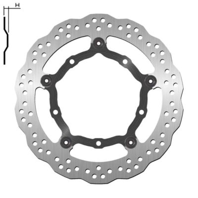 Disque de frein NG 282/133/4.5mm 5 trous