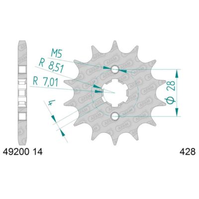 Pignon AFAM 428/14D