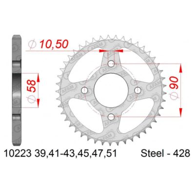 Couronne AFAM acier 428/47D
