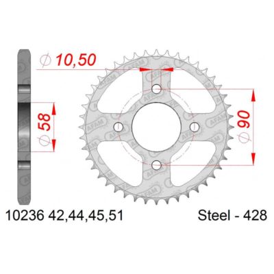 Couronne AFAM acier 428/42D