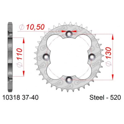Couronne AFAM acier 520/38D