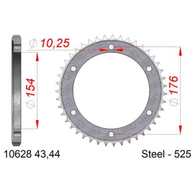 Couronne AFAM acier 525/44D