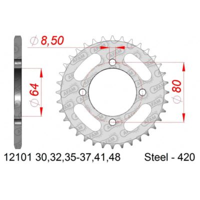 Couronne AFAM acier 420/32D