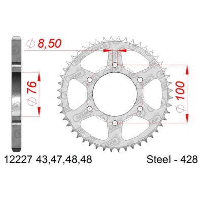 Couronne AFAM acier 428/52D