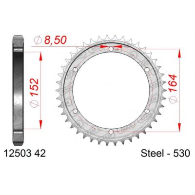 Couronne AFAM acier 530/42D