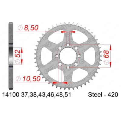 Couronne AFAM acier 420/37D