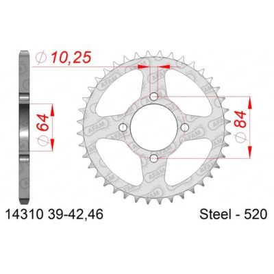Couronne AFAM acier 520/40D