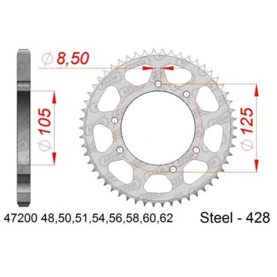 Couronne AFAM acier 428/56D