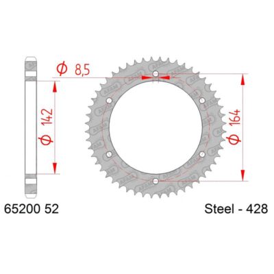 Couronne AFAM acier 428/52D