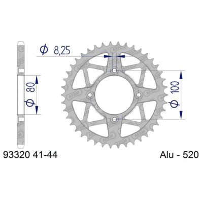 Couronne AFAM alu 520/43D
