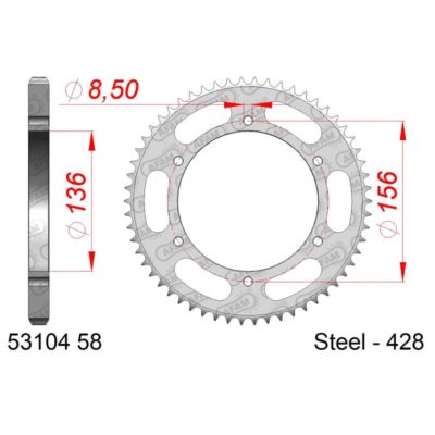 Couronne AFAM acier 428/58D