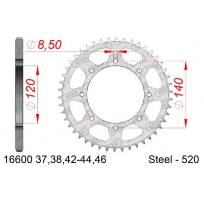 Couronne AFAM acier 520/37D