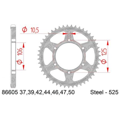 Couronne AFAM acier 525/44D
