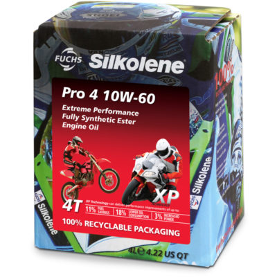 Huile moteur 4T 10W-60 Silkolene Pro 4 XP total synthétique 4 L