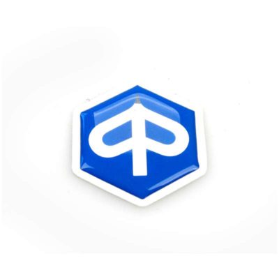 Plaquette PIAGGIO en Silikon a coller avec logo Piaggio Ciao PX 27x31mm