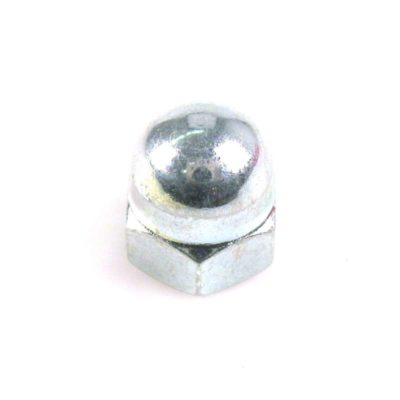 Ecrou borgne (rond) M 3/1 x H 6mm (DIN 1587) galvanisé-bleu