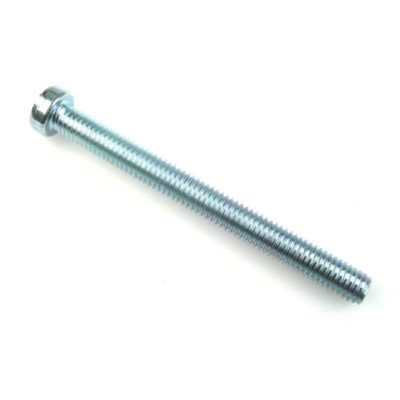 Vis cylindre en fente M 6/1 x  3.9 x 65mm (DIN 84) galvanisé bleu