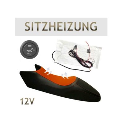 Chauffage siège MOOBILO universel en carbon 1 position 21x40cm 12V - 35W