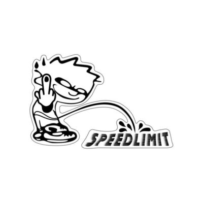 Sticker PRINT (paire) SPEEDLIMIT en noir (85 x 85mm)