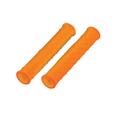 Grip levier de frein BIKE IT (paire) en SILIKON universel ORANGE (Ø 11/13x76mm