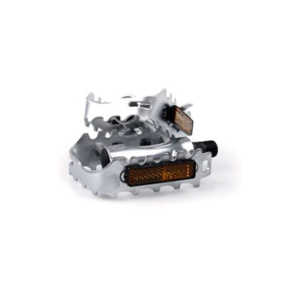 Pedales VP COMPONENTS (paire) acier avec réflecteurs argenté