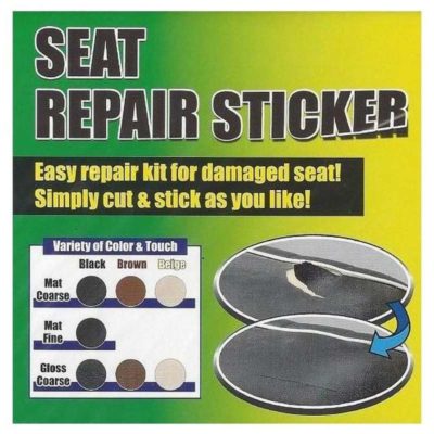 Feuille reparation DAYTONA SEAT REPAIR STICKER pour selles noir, 110x170mm