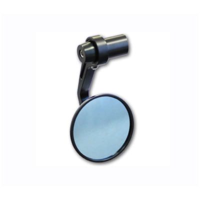 Retro TECH rond alu noir verre bleu convex homologé 2017>