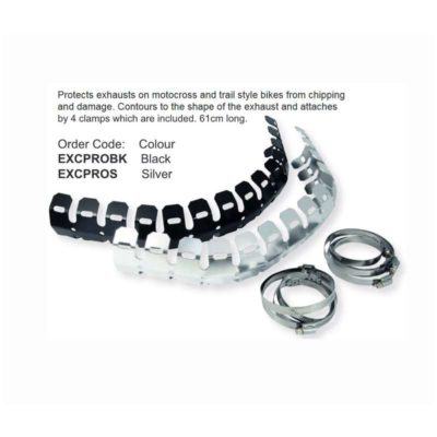 Protège chaleur BIKE IT coude en Inox flexible coude noir 61x8cm