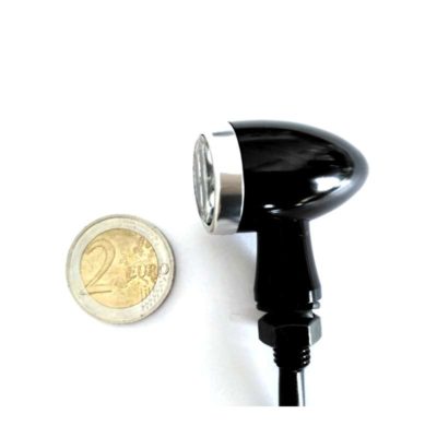 Clignos JMP (paire) OUTLAW 3 3 LED noir-chromé M8x1.25 - Ø 22x37x37mm homologé