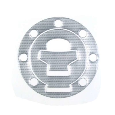 Protège bouchonPRINT en carbon-look argenté (105.5 x 105.5mm) Suzuki >2002