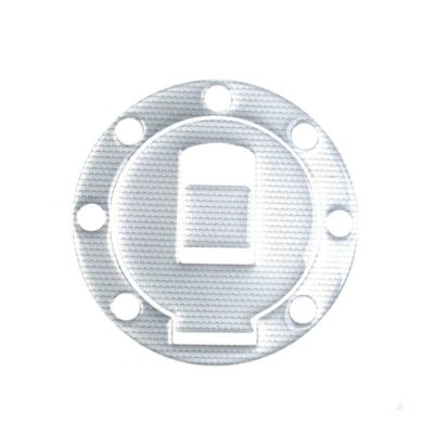 Protège bouchonPRINT en carbon-look argenté (104.3 x 104.3mm) Yamaha >1999