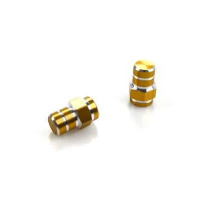 Bouchon valve TUN (paire) avec 6pans en alu doré