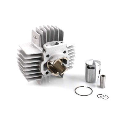 Kit DMP Ø 38mm (axe 12) alu NM aillerons longs, 2 sorties Nicasil Puch E50