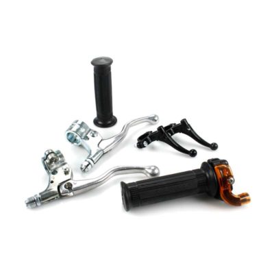 Set poignées LUSITO en plastique chromé/noir