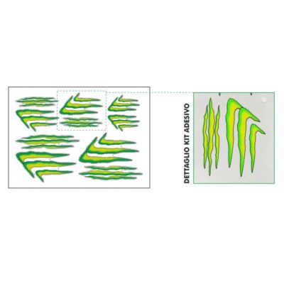 Autocollants PRINT MONSTER ENERGY vert (25 x 34cm)