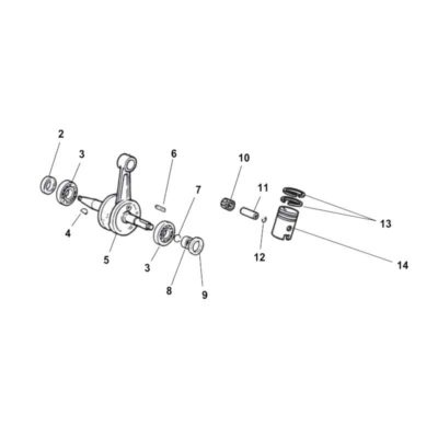 Ralonge Minarelli original vilebrequin AM6