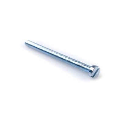 Vis cylindre avec fente M 6/1 x 3.9 x 80mm (DIN 84) galvanisé-bleu