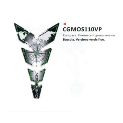 Protège réservoir PRINT MOON COMPASS vert (134.2 x 222.9mm)