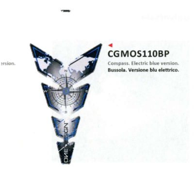 Protège réservoir PRINT MOON COMPASS bleu (134.2 x 222.9mm)