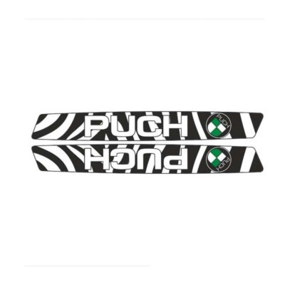 Autocollants PUCH ZEBRA réservoir essence (gauche et droite) cadre Maxi