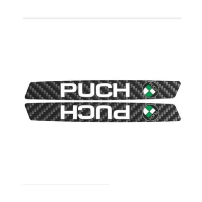 Autocollants PUCH carbon FIBRE réservoir essence (gauche et droite) cadre Maxi