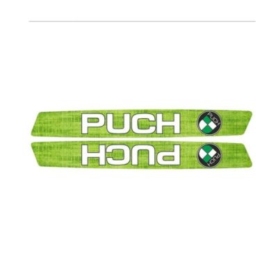 Autocollants PUCH GREEN DENIM réservoir essence (gauche et droite) cadre Maxi