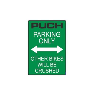 Autocollant panneau parking NN PRODUCTS PUCH PARKING ONLY (taille: 200x285mm)