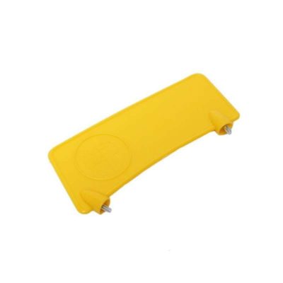 Spoiler garde boue NN PRODUCTS jaune avec logo Puch (16x6cm)