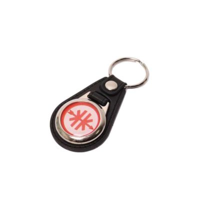 Porte clé NN PRODUCTS KREIDLER cuir noir avec emblème