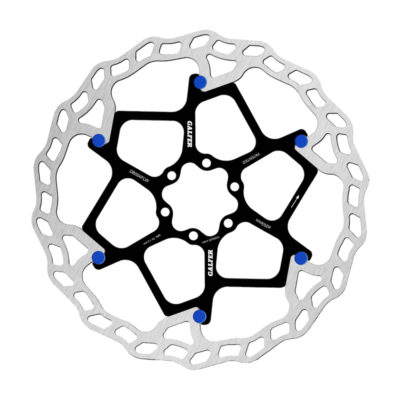 Disque de frein vélo Galfer Bike wave, flottant 203mm pins bleu