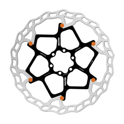 Disque de frein vélo Galfer Bike wave, flottant 203mm pins orange